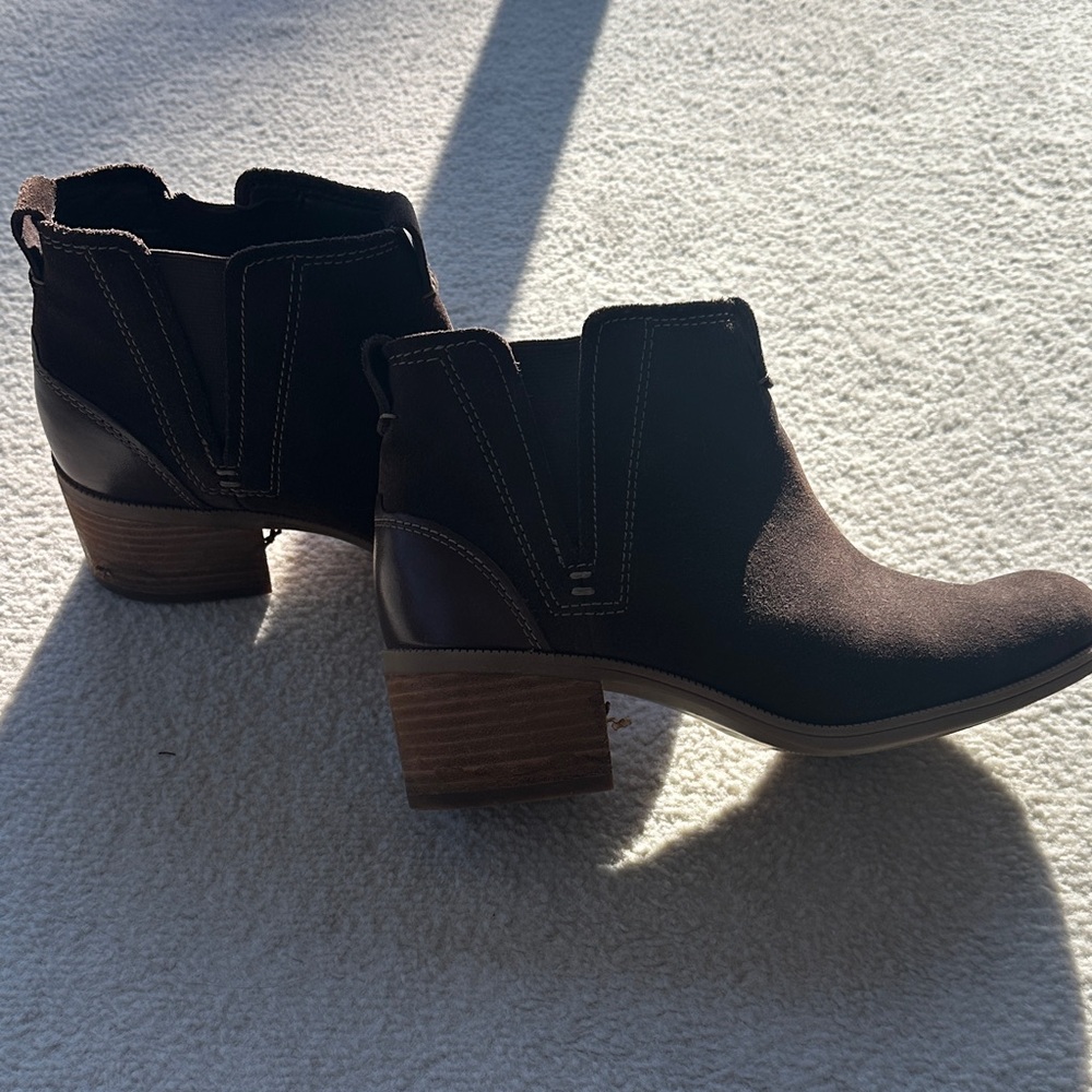Clarks Dark Brown Ankle Booties